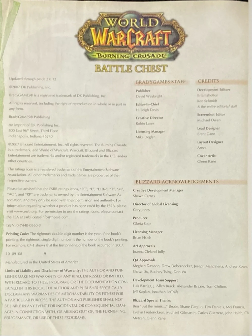⭐️ World of Warcraft The Burning Crusade Battle Chest Game Guide Paperback